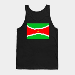 Surinamese flag, off center Tank Top